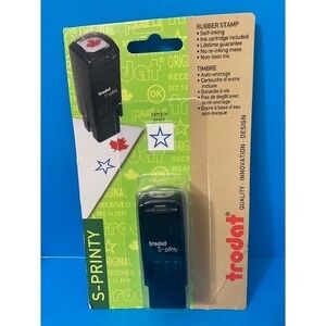 Trodat S-Printy Self-Inking Rubber Stamp Blue Star New Sealed in Packaging